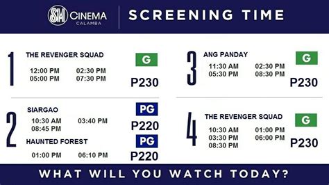 sm calamba cinema schedule tomorrow|SM Calamba Cinema Movie Tickets & Schedules .